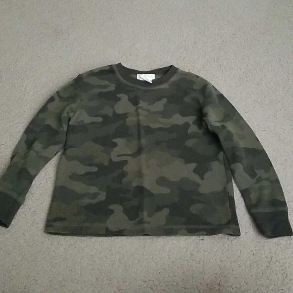 Cat & Jack Boy's Knit Camo Long Sleeve Shirt